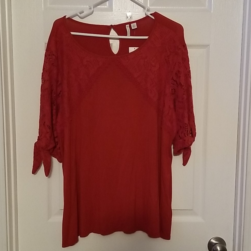 Ladies great fall top...deep orange